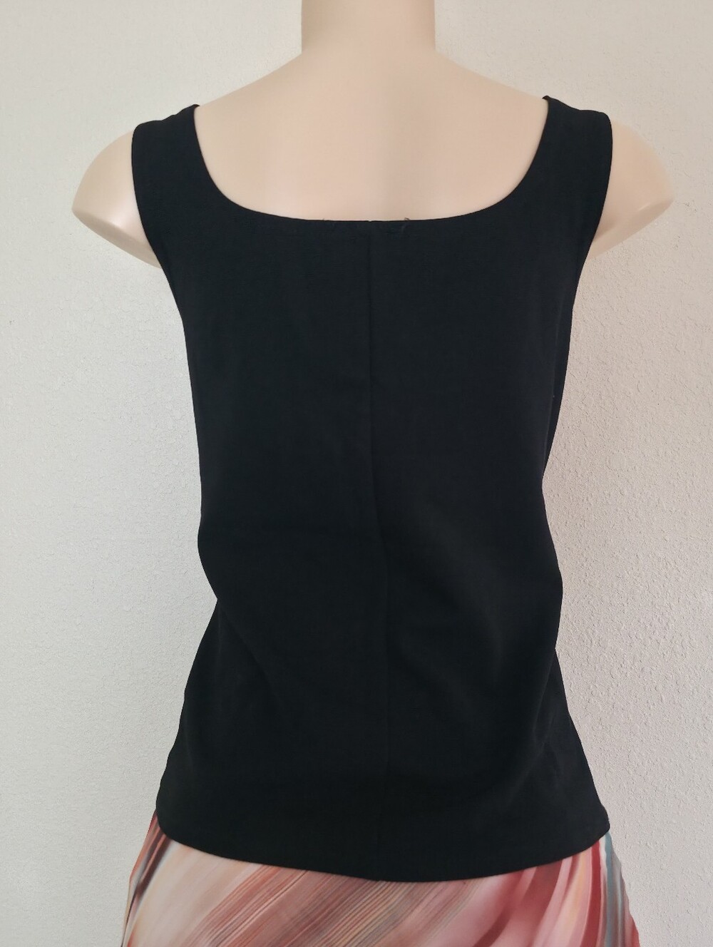 90s Black Sparkle Sleeveless Top Size M - Picture 2 of 5